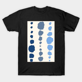 Modern abstract organic polka dots in sea blue tones T-Shirt